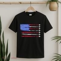 4th Of July Jet American Flag Patriotic Usa T-Shirt thumb 2