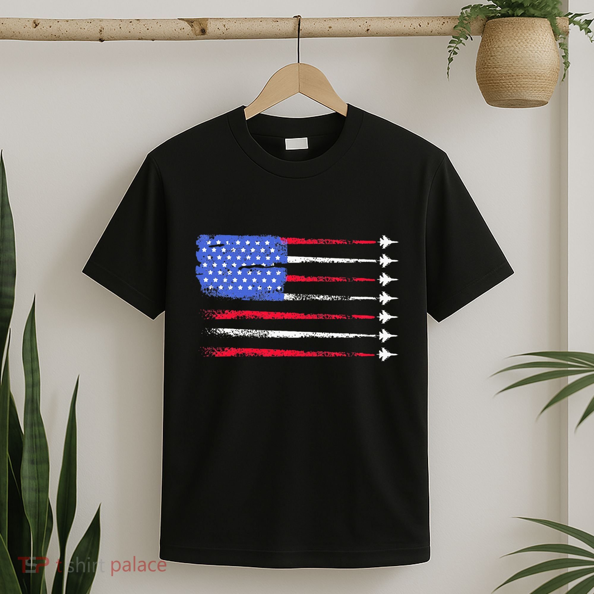 4th Of July Jet American Flag Patriotic Usa T-Shirt