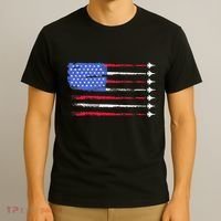 4th Of July Jet American Flag Patriotic Usa T-Shirt thumb 3