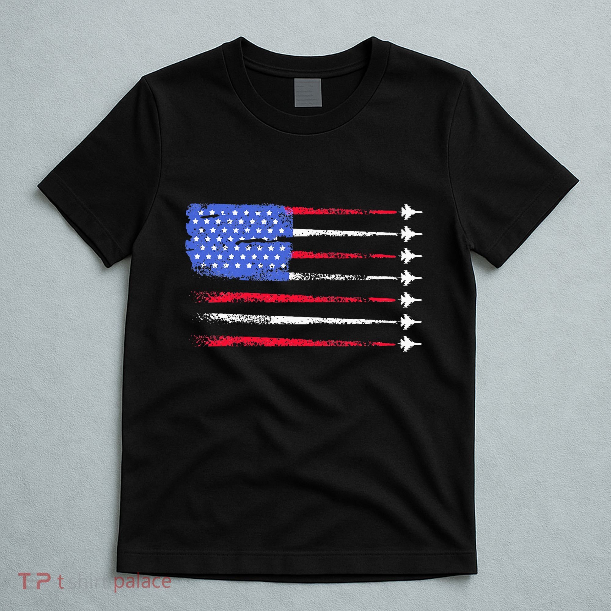 4th Of July Jet American Flag Patriotic Usa T-Shirt
