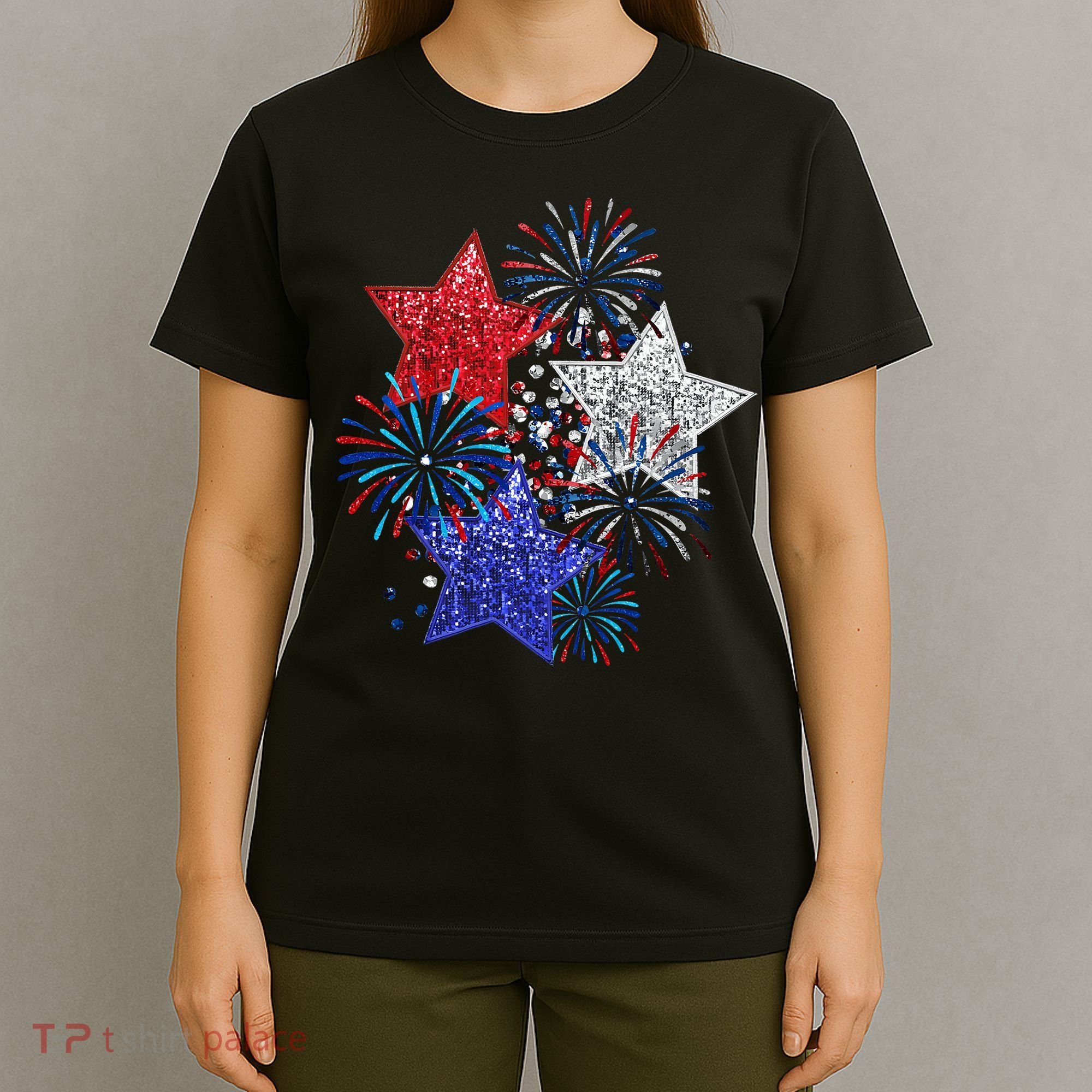 4th Of July Fireworks Stars Funny Cute 4th Of July T-Shirt
