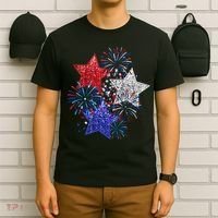 4th Of July Fireworks Stars Funny Cute 4th Of July T-Shirt thumb 6