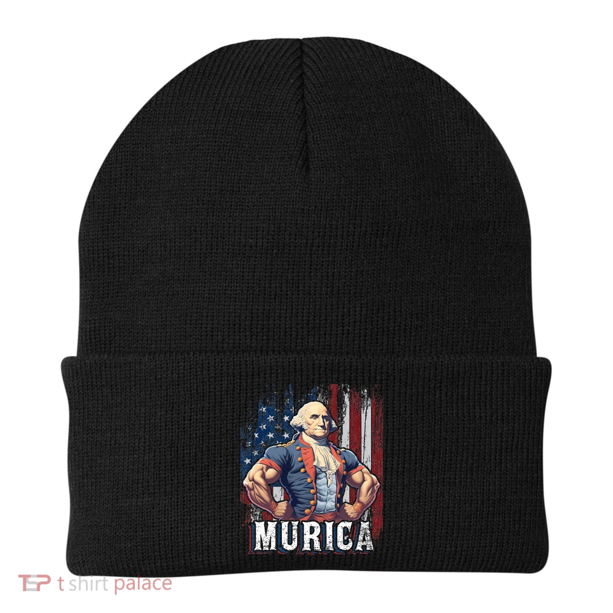 4th of July Patriotic Funny George Washington July 4th Beanie