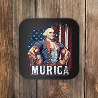 4th of July Patriotic Funny George Washington July 4th Coaster thumb 0