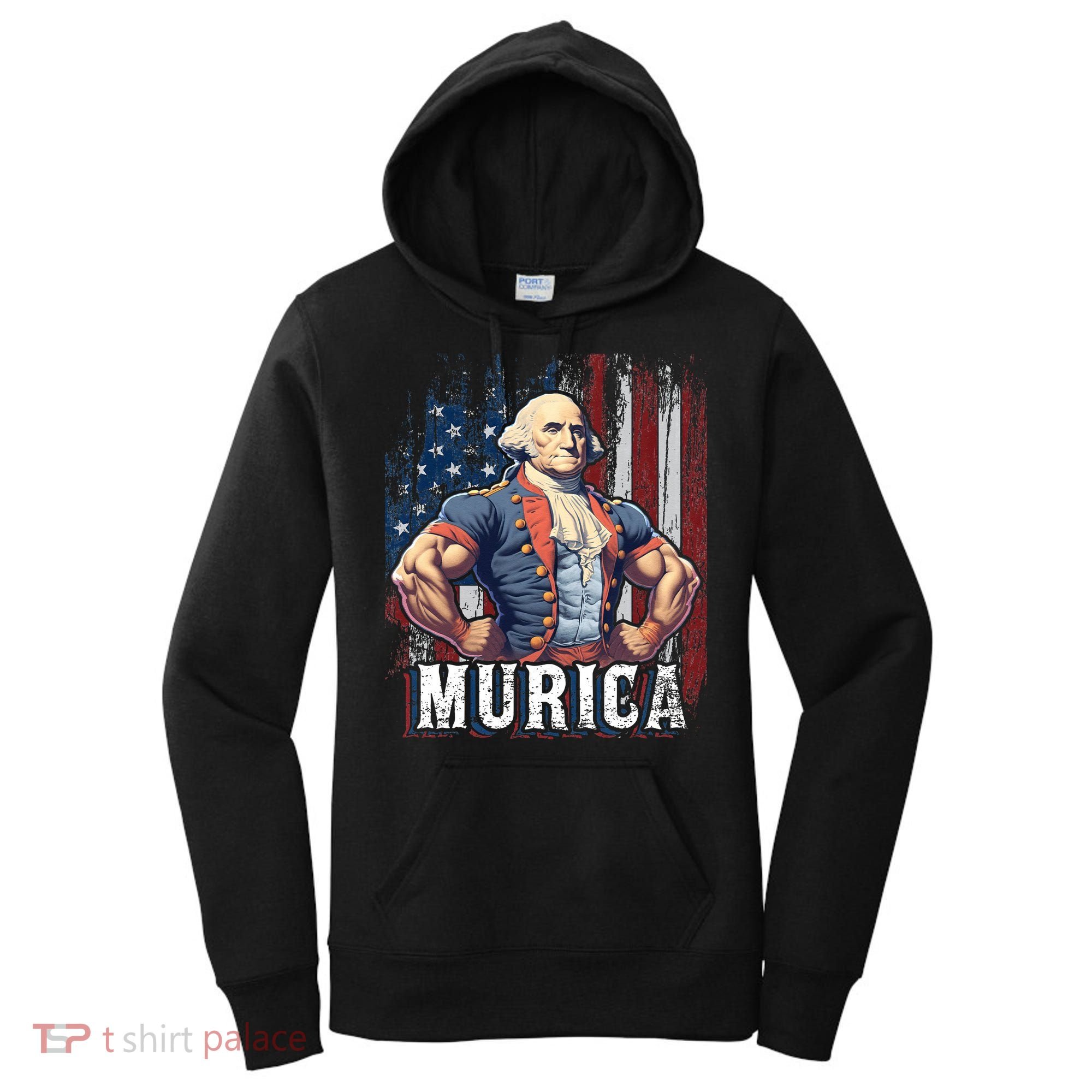 4th of July Patriotic Funny George Washington July 4th Women's Hoodie
