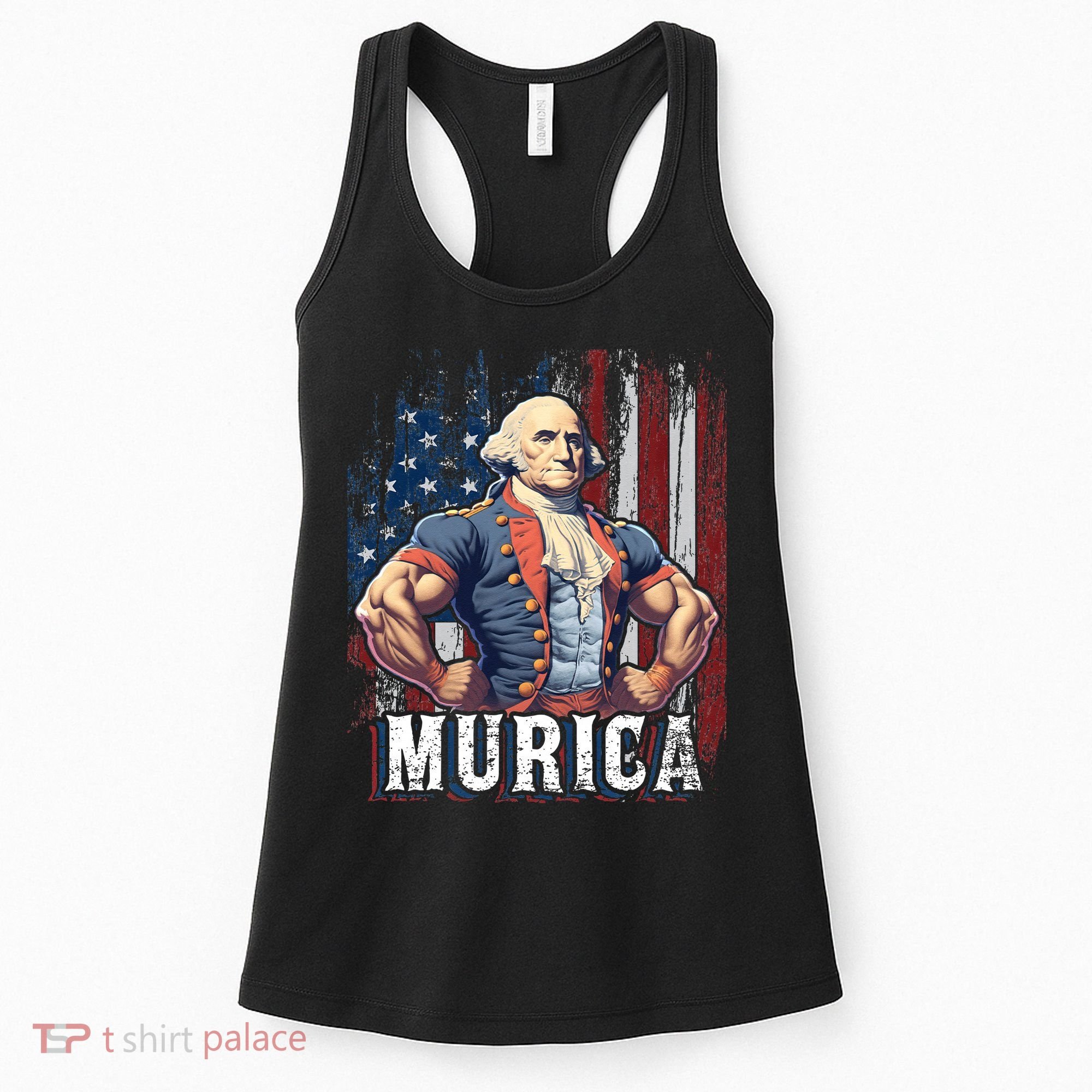 4th of July Patriotic Funny George Washington July 4th Women's Tank Top