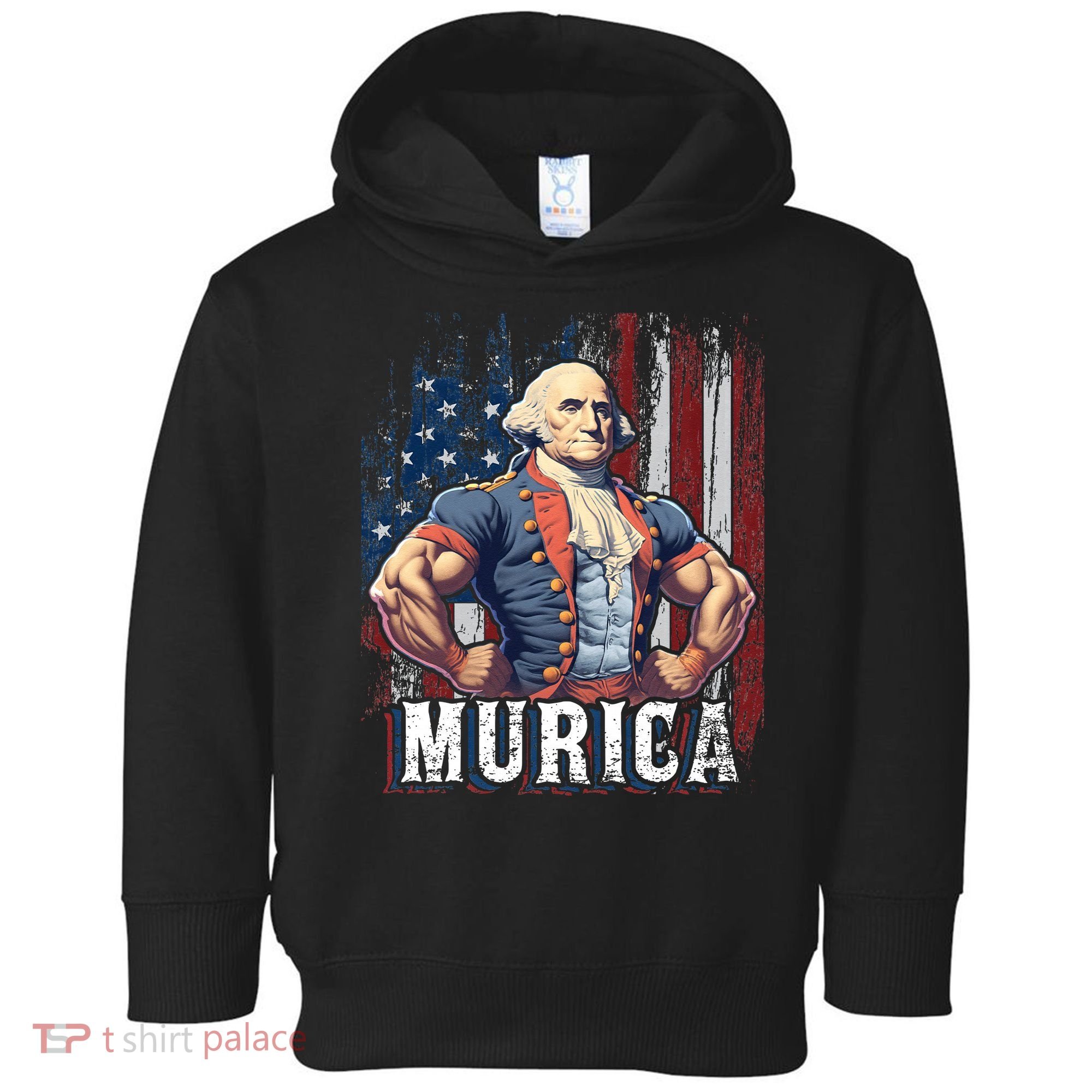 4th of July Patriotic Funny George Washington July 4th Toddler Hoodie