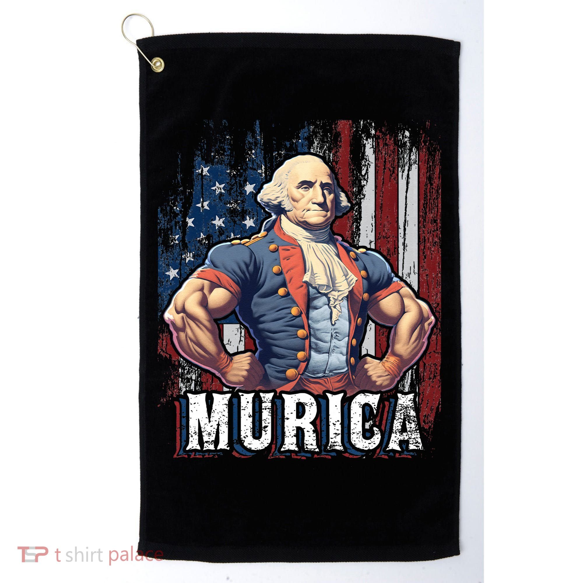 4th of July Patriotic Funny George Washington July 4th Golf Towel