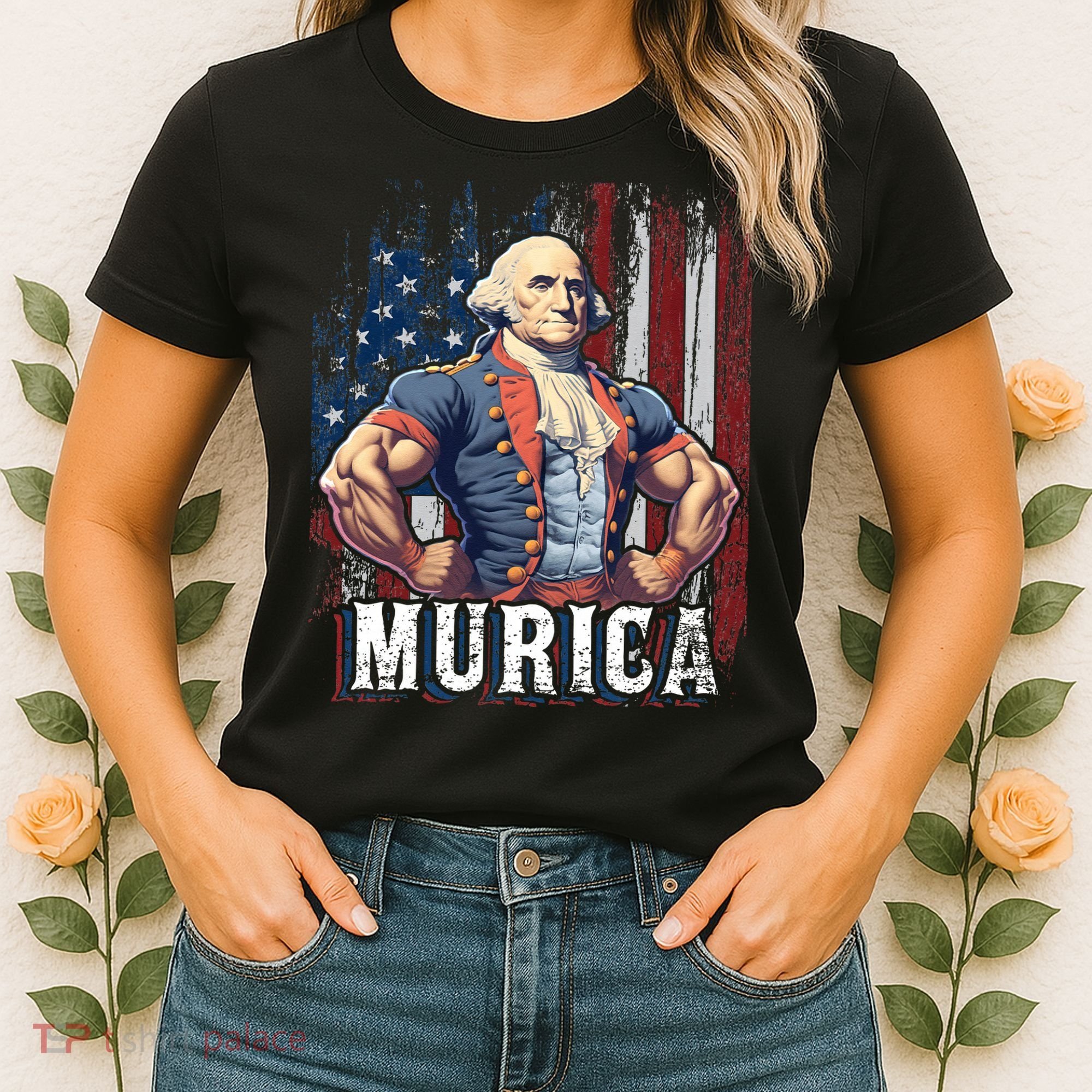4th of July Patriotic Funny George Washington July 4th Women's T-Shirt