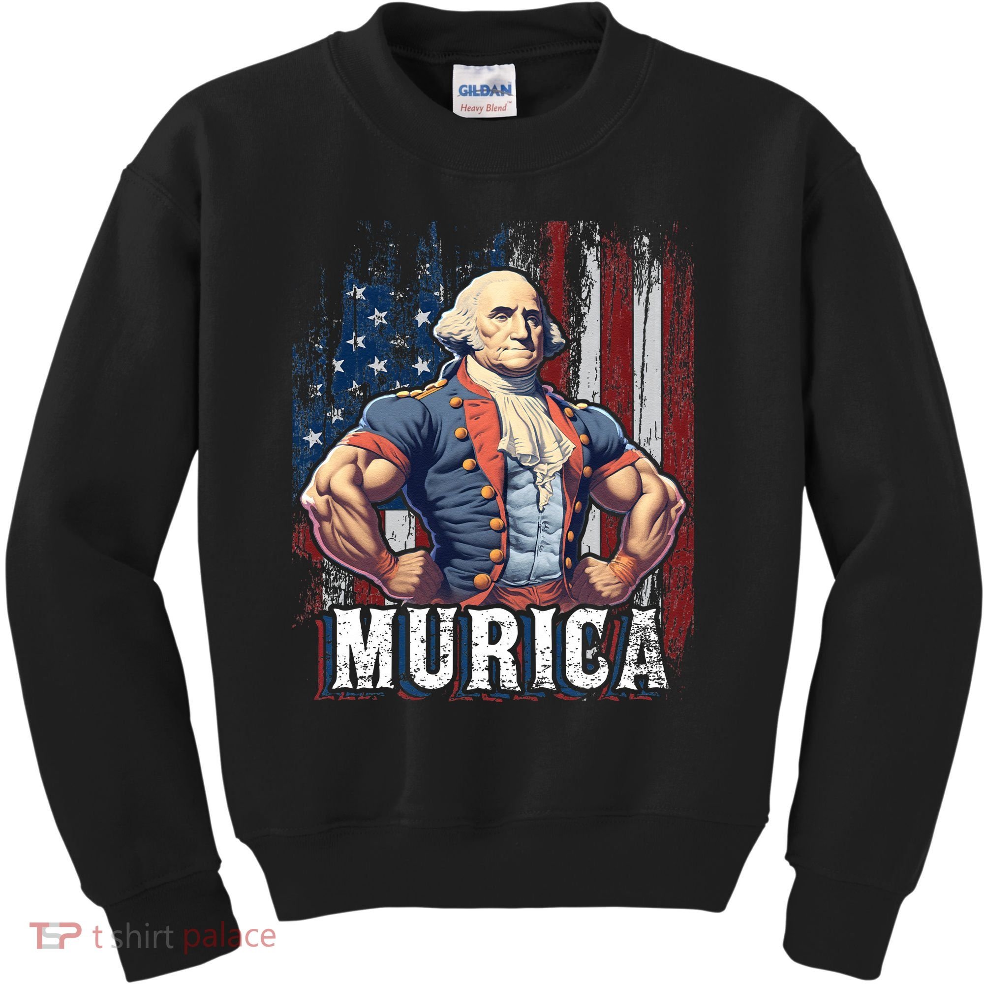 4th of July Patriotic Funny George Washington July 4th Kids Sweatshirt