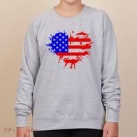 4th Of July USA Heart Women's Sweatshirt thumb 0