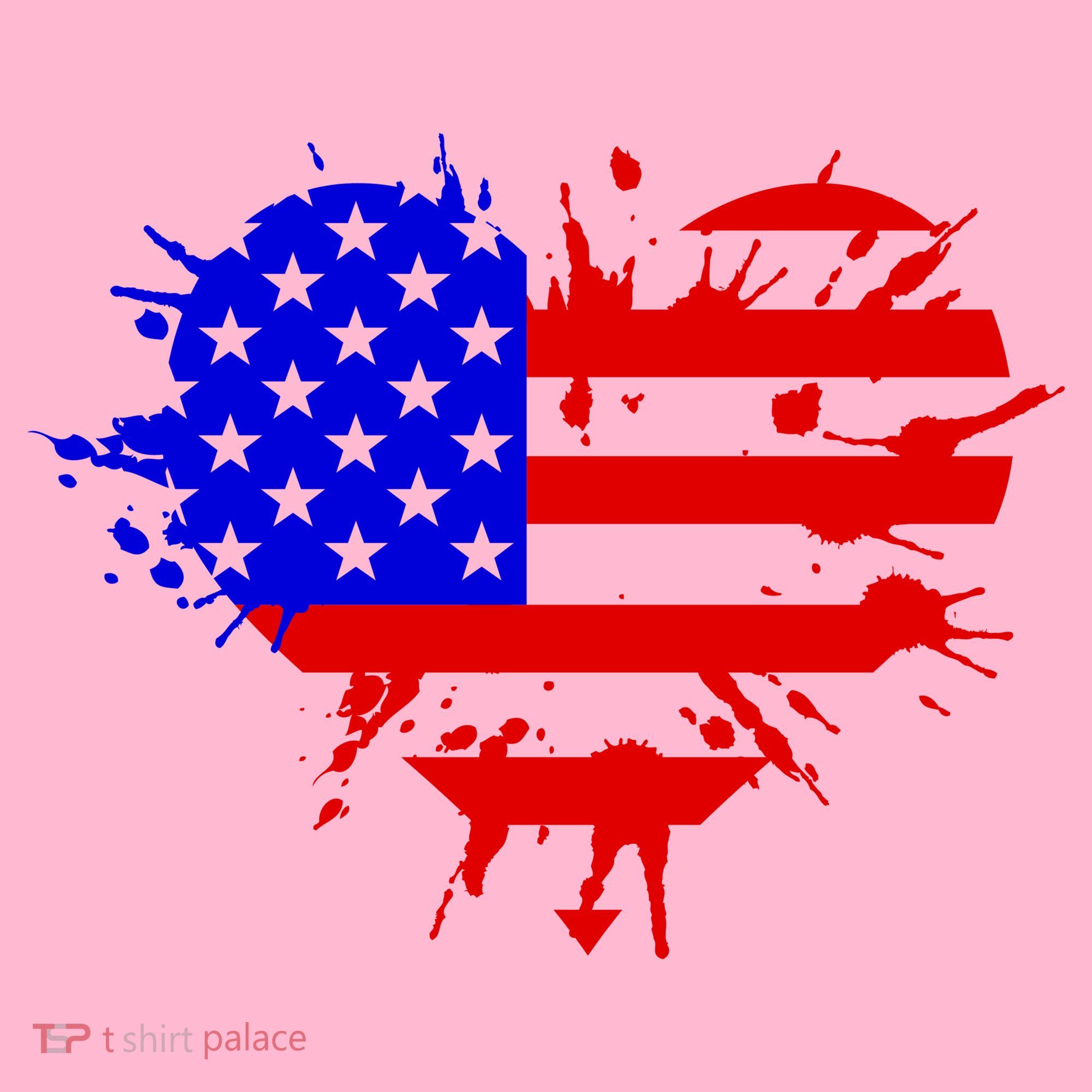 4th Of July USA Heart Coaster