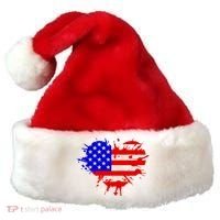 4th Of July USA Heart Santa Hat thumb 0