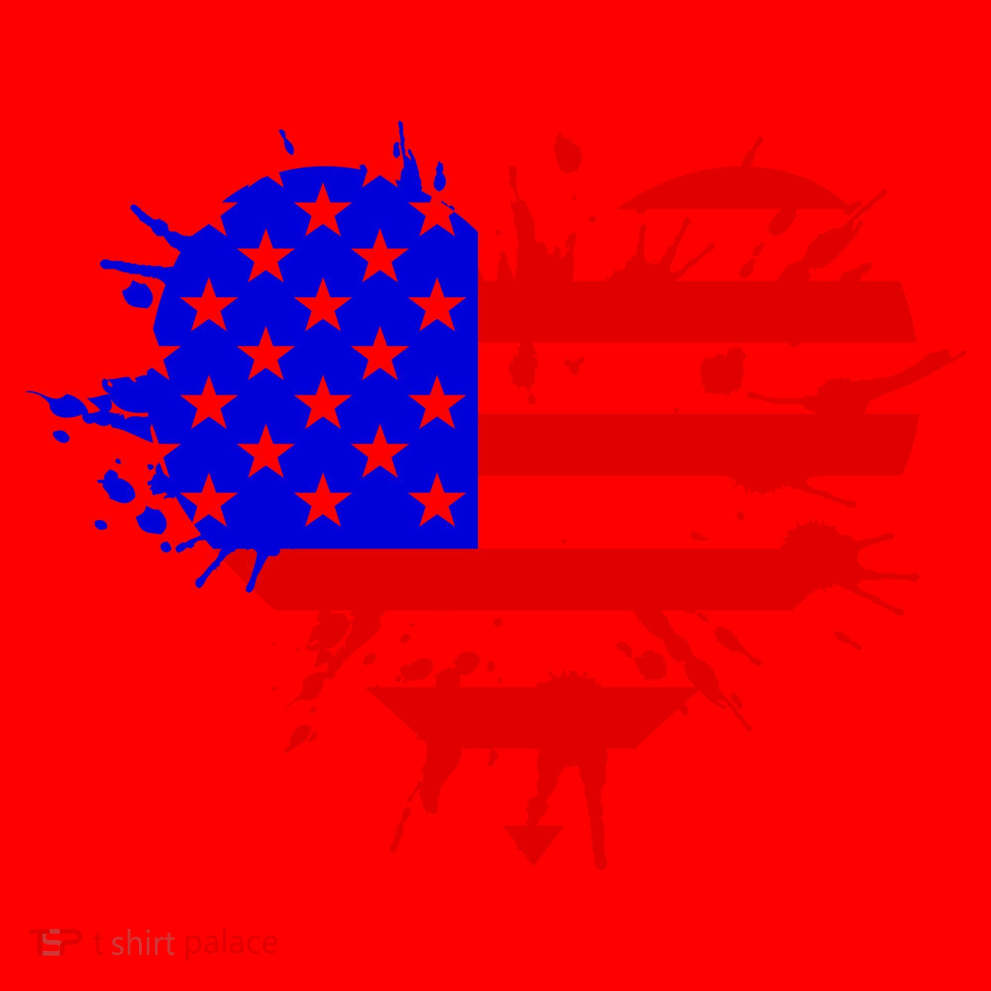 4th Of July USA Heart Santa Hat