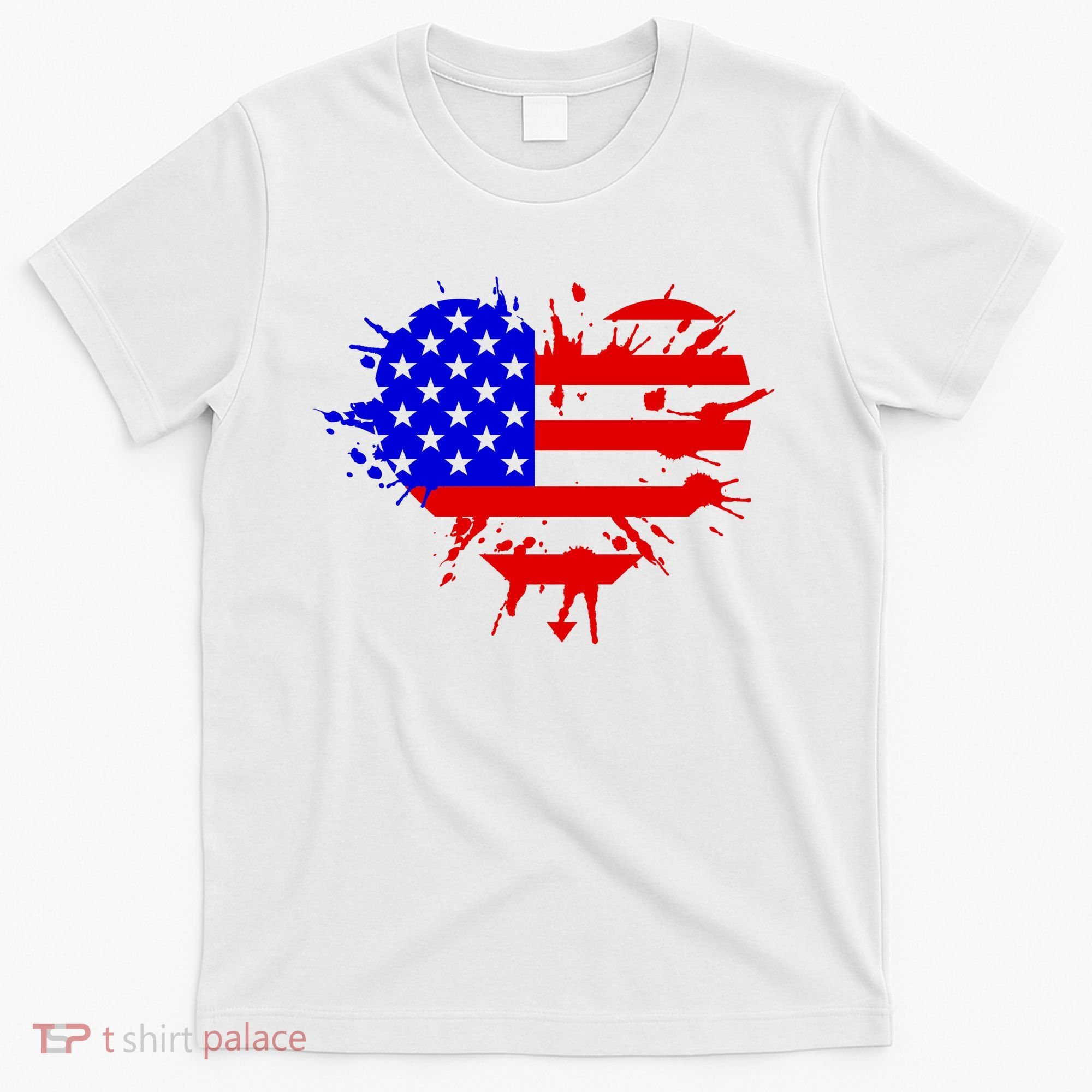 4th Of July USA Heart T-Shirt