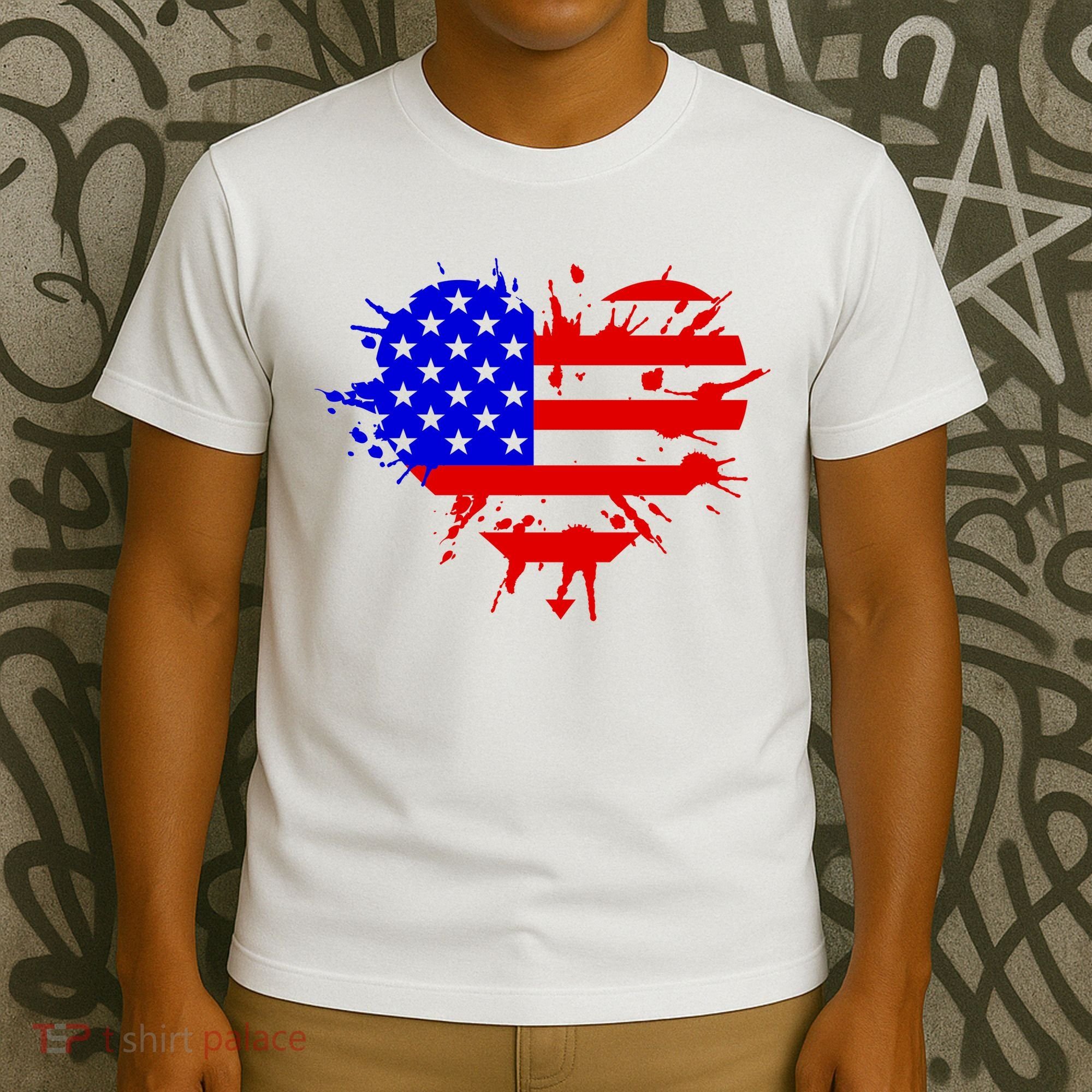 4th Of July USA Heart T-Shirt