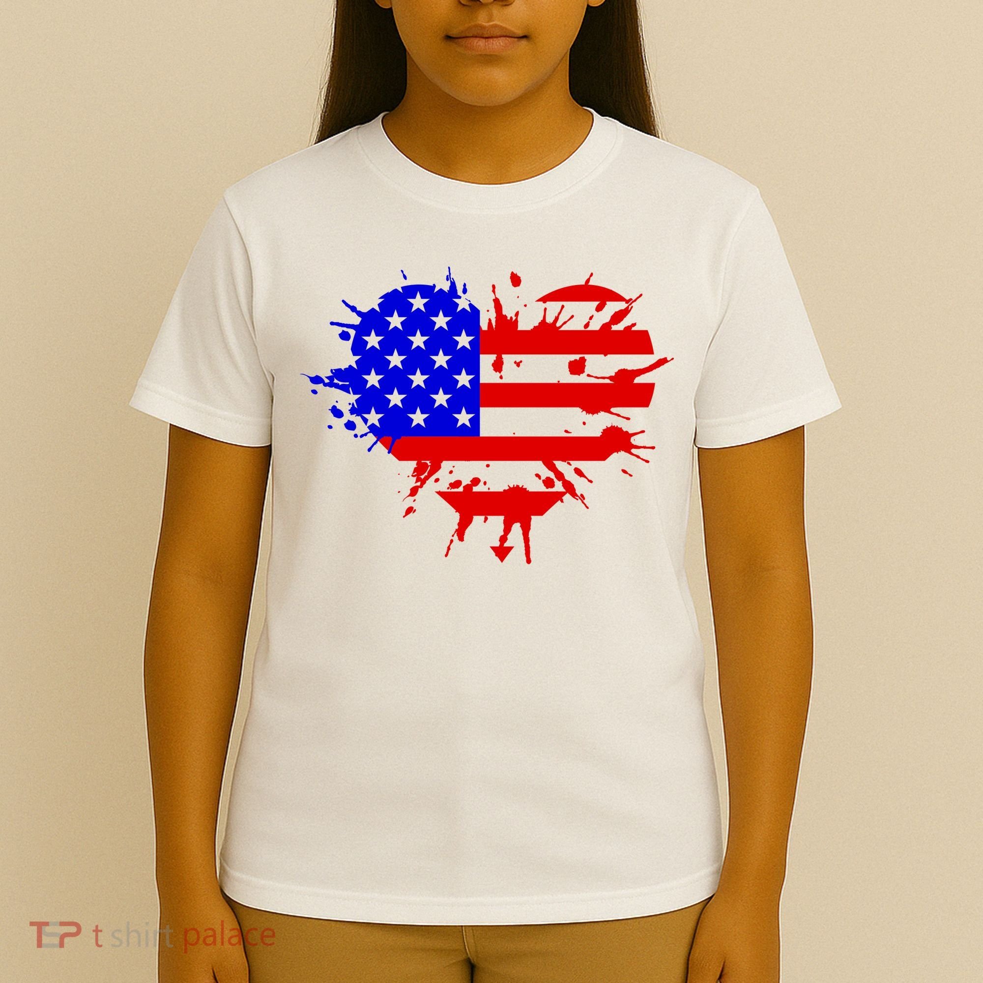 4th Of July USA Heart T-Shirt