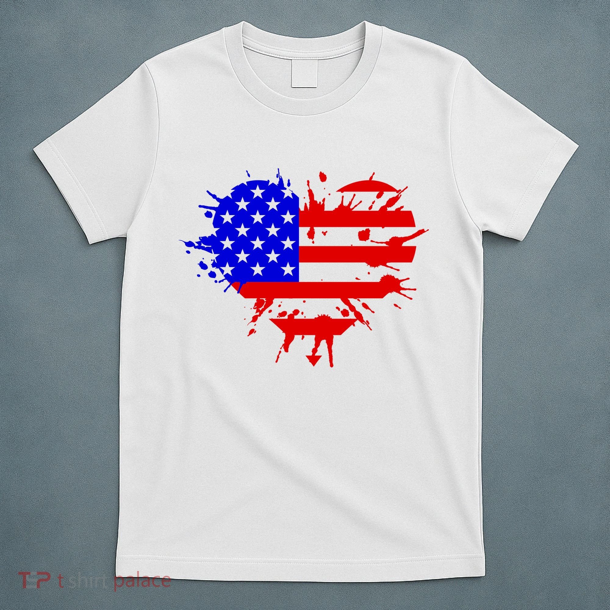 4th Of July USA Heart T-Shirt