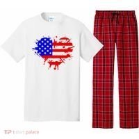 4th Of July USA Heart Pajama Set thumb 0