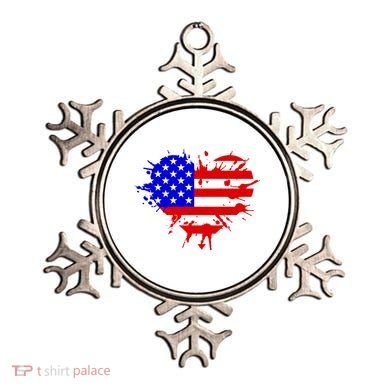 4th Of July USA Heart Ornament