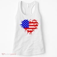 4th Of July USA Heart Women's Tank Top thumb 0