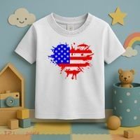 4th Of July USA Heart Toddler T-Shirt thumb 3