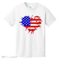 4th Of July USA Heart Kids T-Shirt thumb 0