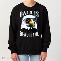 4th Of July Independence Day Bald Eagle Bald Is Beautiful Women's Sweatshirt thumb 0