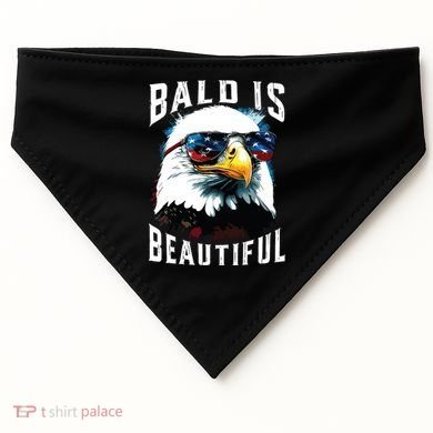 4th Of July Independence Day Bald Eagle Bald Is Beautiful USA-Made Doggie Bandana