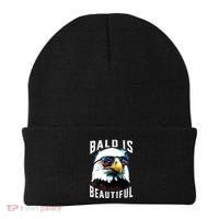 4th Of July Independence Day Bald Eagle Bald Is Beautiful Beanie thumb 0