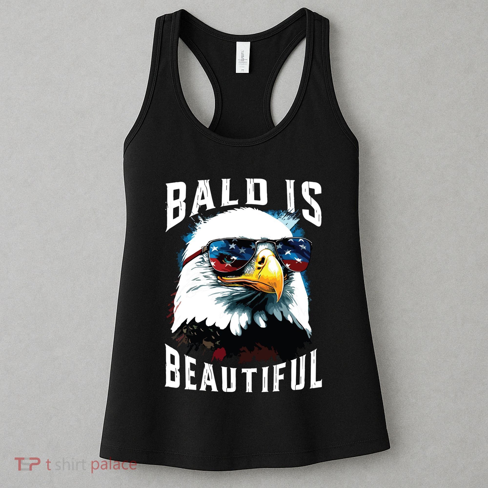 4th Of July Independence Day Bald Eagle Bald Is Beautiful Women's Tank Top