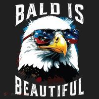 4th Of July Independence Day Bald Eagle Bald Is Beautiful Golf Towel thumb 3