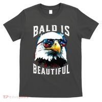 4th Of July Independence Day Bald Eagle Bald Is Beautiful T-Shirt thumb 0