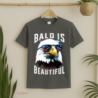 4th Of July Independence Day Bald Eagle Bald Is Beautiful T-Shirt thumb 2