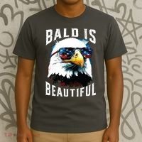 4th Of July Independence Day Bald Eagle Bald Is Beautiful T-Shirt thumb 3