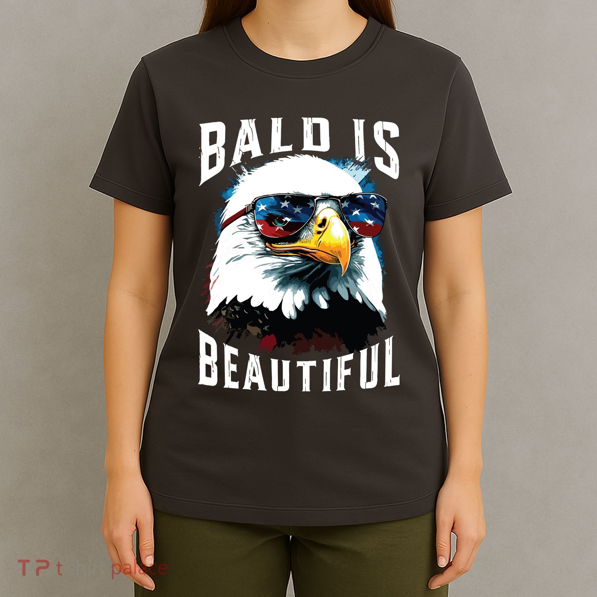 4th Of July Independence Day Bald Eagle Bald Is Beautiful T-Shirt