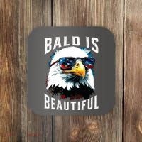 4th Of July Independence Day Bald Eagle Bald Is Beautiful Coaster thumb 0