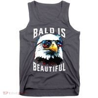 4th Of July Independence Day Bald Eagle Bald Is Beautiful Tank Top thumb 0