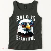 4th Of July Independence Day Bald Eagle Bald Is Beautiful Tank Top thumb 2