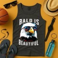 4th Of July Independence Day Bald Eagle Bald Is Beautiful Tank Top thumb 4