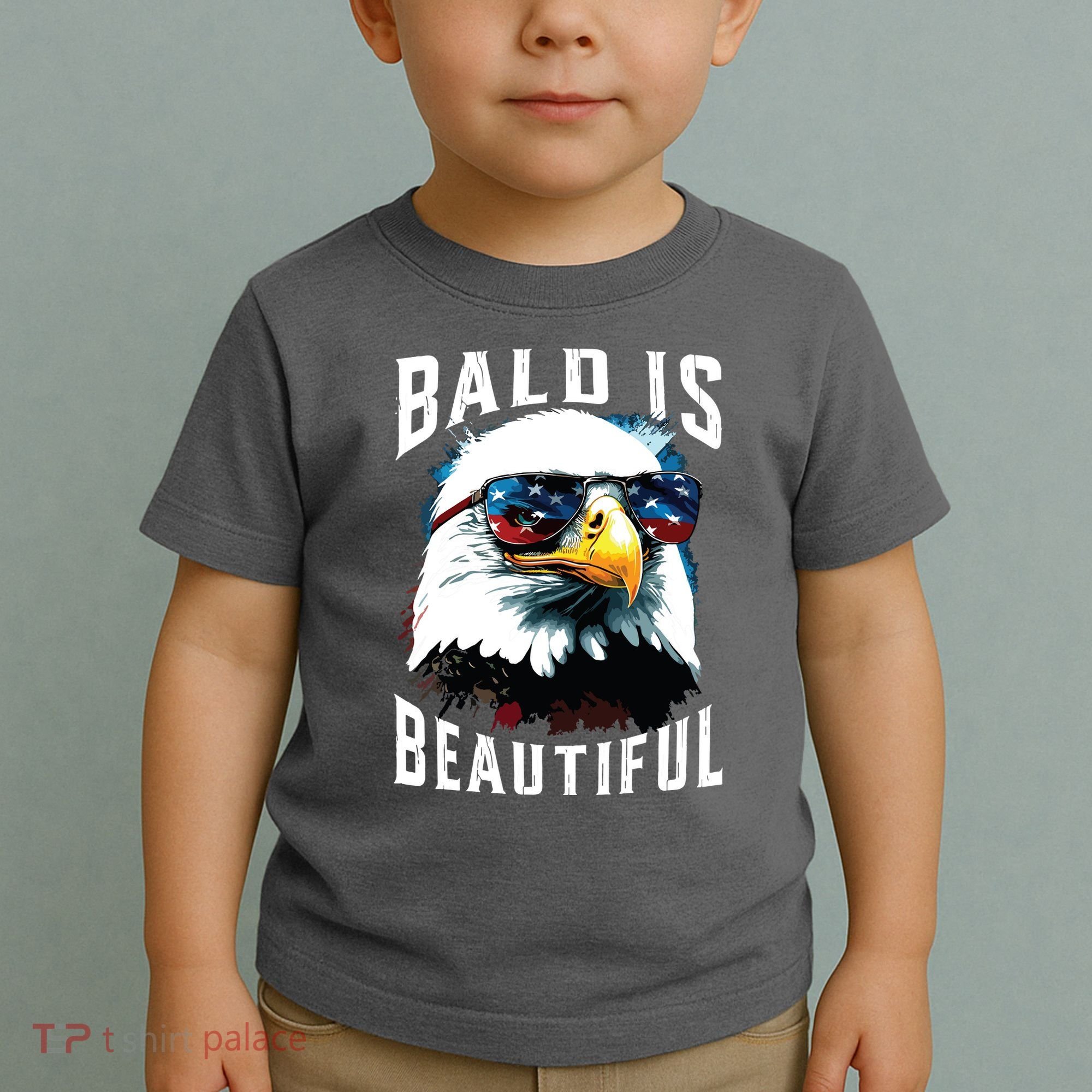 4th Of July Independence Day Bald Eagle Bald Is Beautiful Toddler T-Shirt