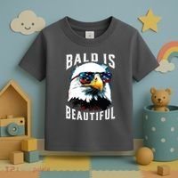 4th Of July Independence Day Bald Eagle Bald Is Beautiful Toddler T-Shirt thumb 3