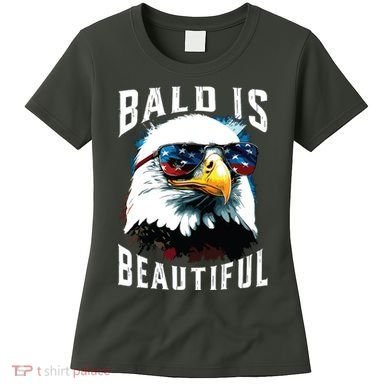 4th Of July Independence Day Bald Eagle Bald Is Beautiful Women's T-Shirt
