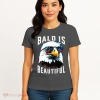 4th Of July Independence Day Bald Eagle Bald Is Beautiful Women's T-Shirt thumb 4