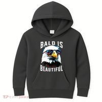 4th Of July Independence Day Bald Eagle Bald Is Beautiful Kids Hoodie thumb 0