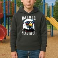 4th Of July Independence Day Bald Eagle Bald Is Beautiful Kids Hoodie thumb 2
