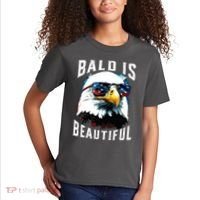 4th Of July Independence Day Bald Eagle Bald Is Beautiful Kids T-Shirt thumb 2