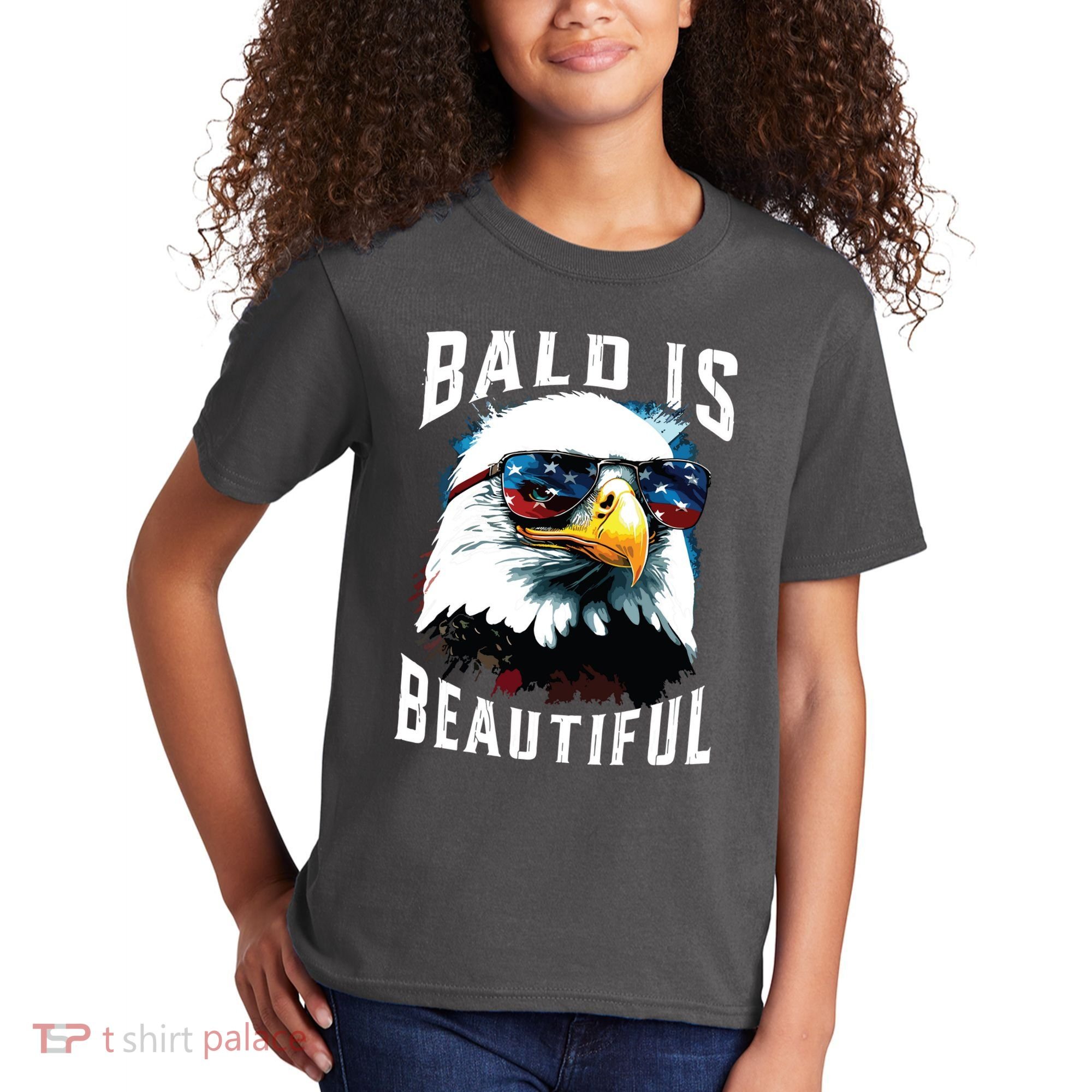 4th Of July Independence Day Bald Eagle Bald Is Beautiful Kids T-Shirt