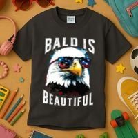 4th Of July Independence Day Bald Eagle Bald Is Beautiful Kids T-Shirt thumb 3