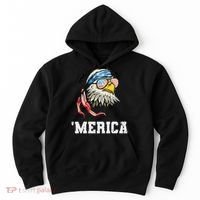 4th Of July Merica Usa Flag Bald Eagle Patriotic Veteran Hoodie thumb 0